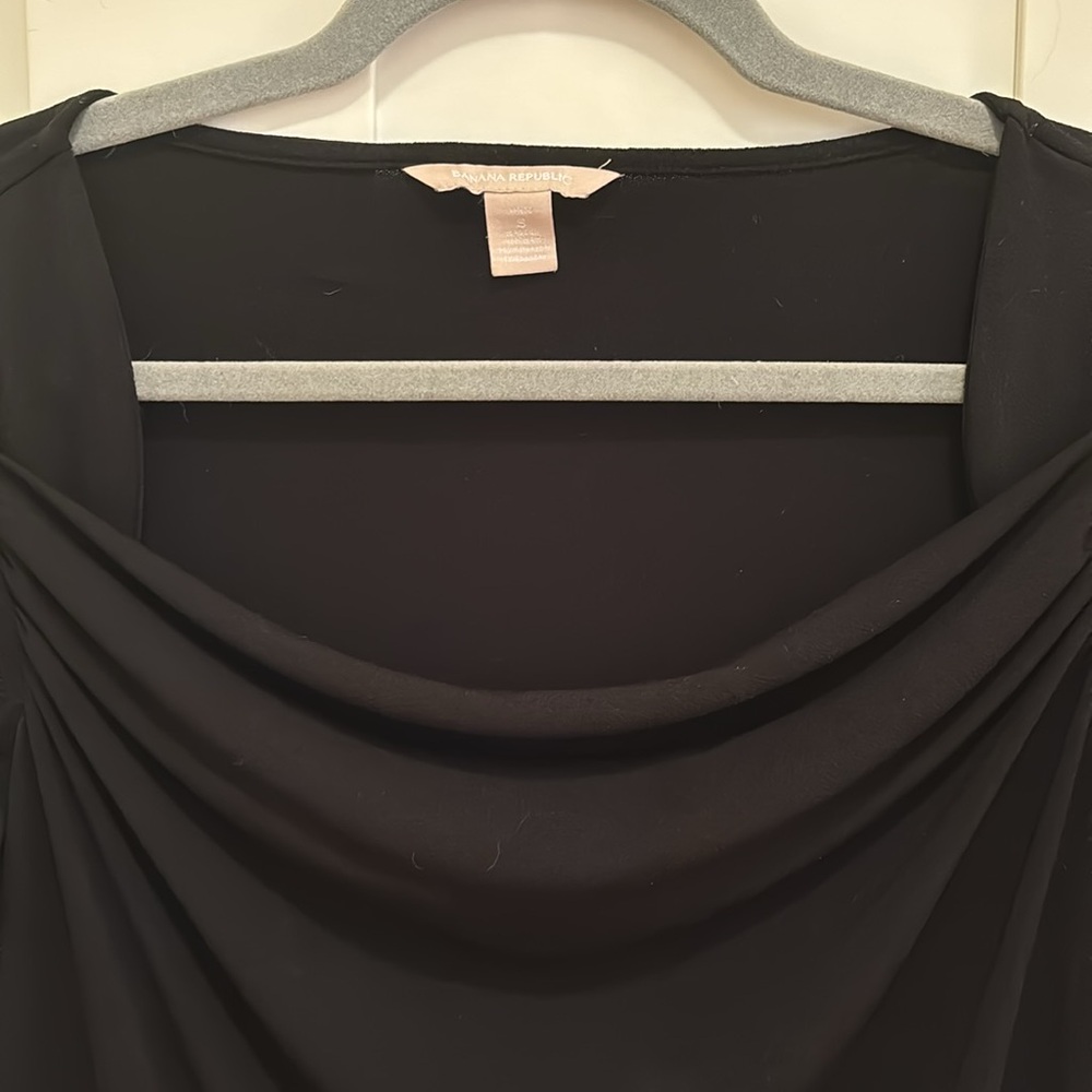 Banana Republic Black Boatneck Blouse - Picture 2 of 5